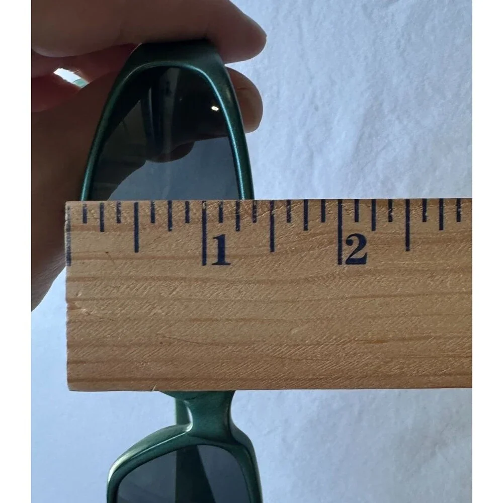 VTG  Vintage Stussy Seville Sunglasses Metallic Green Wrap Around Sport 90s Y2K